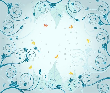 simsearch:400-04284777,k - Abstract art design floral vector illustration Fotografie stock - Microstock e Abbonamento, Codice: 400-04450396