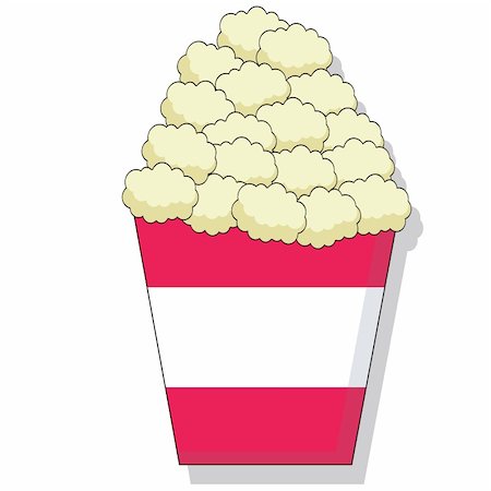 simsearch:400-04913050,k - Cartoon of butter popcorn in a bucket Photographie de stock - Aubaine LD & Abonnement, Code: 400-04450860