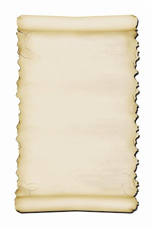 Ancient scroll with torn edges Stock Photo - Budget Royalty-Free & Subscription, Code: 400-04450954