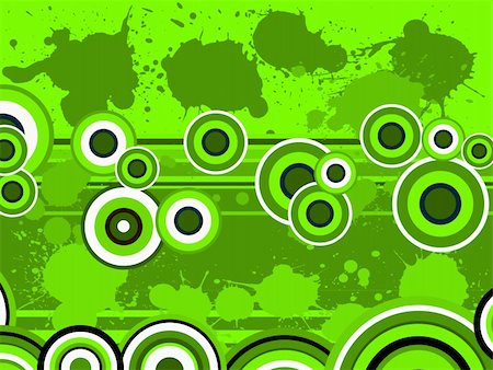simsearch:400-04447483,k - Green Circle Graphic with splats (Vector Graphic) Stockbilder - Microstock & Abonnement, Bildnummer: 400-04451643