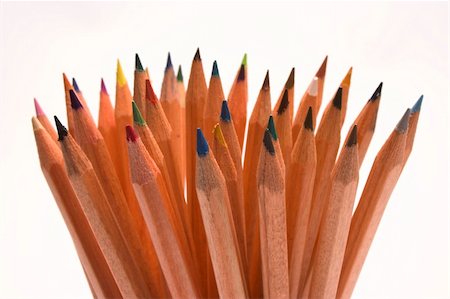 simsearch:400-03947012,k - Some colorful pencil over the white Stock Photo - Budget Royalty-Free & Subscription, Code: 400-04451741