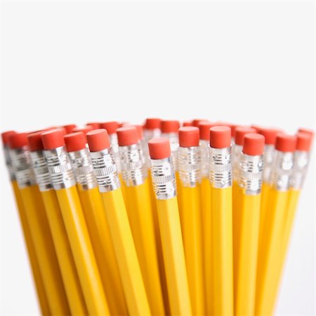 simsearch:400-04451935,k - Group of eraser ends of pencils. Fotografie stock - Microstock e Abbonamento, Codice: 400-04451934