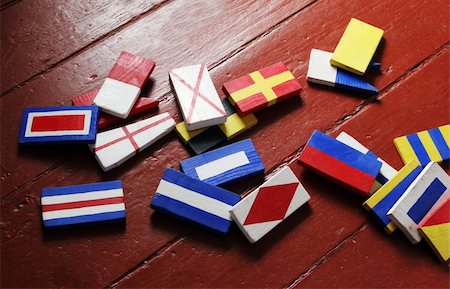 simsearch:400-04986497,k - Colorful wooden building blocks in nautical colors. Foto de stock - Royalty-Free Super Valor e Assinatura, Número: 400-04452859