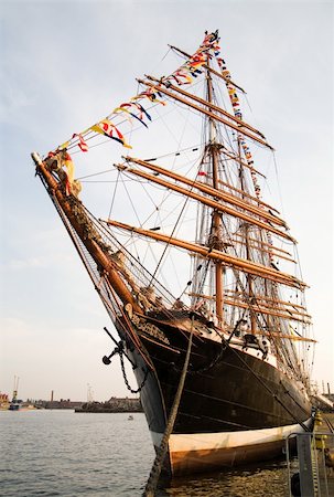 sailors deck - the biggest sailing ship in the world - photo taken in Szczecin during Tall Ships' Races 2007 Stock Photo - Budget Royalty-Free & Subscription, Code: 400-04452926