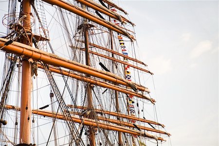 sailors deck - rigging of big sailing ship - photo taken in Szczecin during Tall Ships' Races 2007 Stock Photo - Budget Royalty-Free & Subscription, Code: 400-04452927