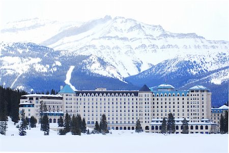 Chateau Lake Louise in Canadian Rocky mountains in winter Stock Photo - Budget Royalty-Free & Subscription, Code: 400-04453100