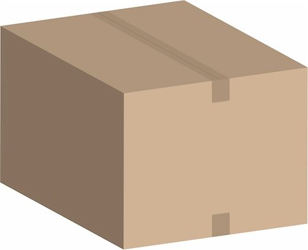 simsearch:400-04872165,k - Vector - Big box / carton on a white background (isolated). Photographie de stock - Aubaine LD & Abonnement, Code: 400-04453453