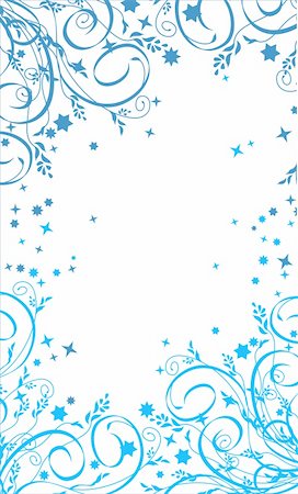 fall floral backgrounds - Christmas white and blue background. Ideally for your use Stock Photo - Budget Royalty-Free & Subscription, Code: 400-04453890