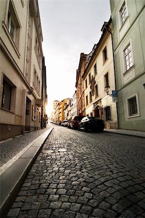 simsearch:400-04990379,k - A small skinny street detail in the old town area of Prague, Czech Republic. Photographie de stock - Aubaine LD & Abonnement, Code: 400-04464058