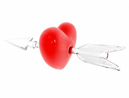 Red heart broken by glass arrow. idea illustration for Valentine's day Stock Photo - Budget Royalty-Free & Subscription, Code: 400-04464233