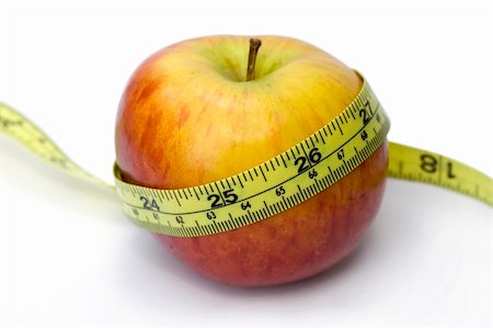 simsearch:400-05907063,k - Red Apple with measuring tape Stock Photo - Budget Royalty-Free & Subscription, Code: 400-04464272