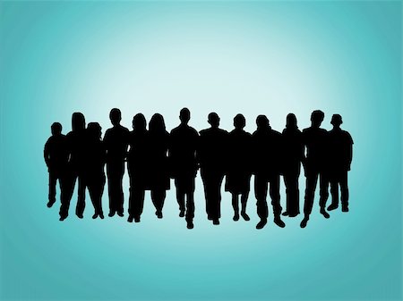 Illustration of a crowd of people Stock Photo - Budget Royalty-Free & Subscription, Code: 400-04464493