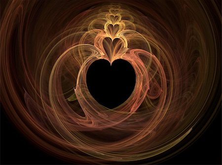 high resolution flame fractal forming multiple hearts Stock Photo - Budget Royalty-Free & Subscription, Code: 400-04464612