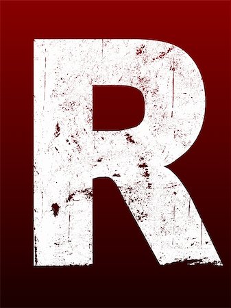 etch - Fat Grunged Letters - R (Highly detailed grunge letter) Stock Photo - Budget Royalty-Free & Subscription, Code: 400-04465169