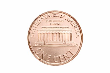 penny macro, one American cent coin isolated on white Foto de stock - Royalty-Free Super Valor e Assinatura, Número: 400-04466212