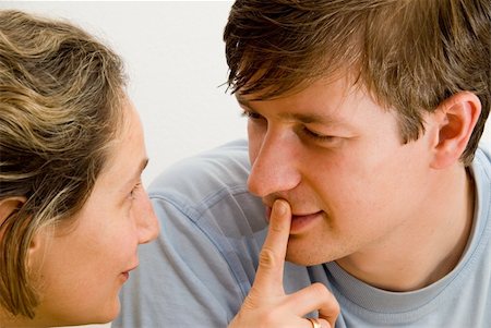 young couple in love. man and woman show their emotions Fotografie stock - Microstock e Abbonamento, Codice: 400-04466241