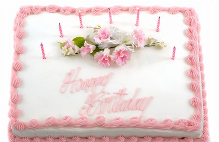 simsearch:400-04198170,k - Delicious beautifully decorated bithday cake Fotografie stock - Microstock e Abbonamento, Codice: 400-04466429