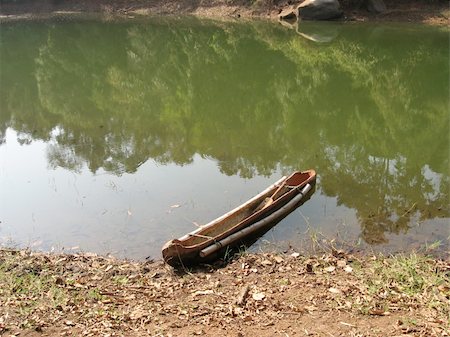 This lonely boat was resting in the catchment area of Neyyar Dam near Trivandrum. Stock Photo - Budget Royalty-Free & Subscription, Code: 400-04466908