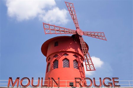 rouge - The famous Moulin Rouge over a blue sky Stock Photo - Budget Royalty-Free & Subscription, Code: 400-04467558