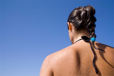 the back of a latino woman after a bath Stock Photo - Budget Royalty-Free & Subscription, Code: 400-04468045