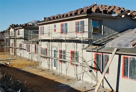 simsearch:400-09096995,k - New Home Construction Site with freshly plastered walls. Photographie de stock - Aubaine LD & Abonnement, Code: 400-04468364