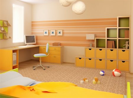 simsearch:400-04623620,k - 3d interior of the children's room Fotografie stock - Microstock e Abbonamento, Codice: 400-04468684