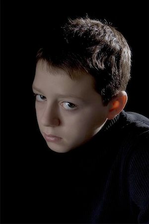 teenage boy with worried expression Photographie de stock - Aubaine LD & Abonnement, Code: 400-04469995