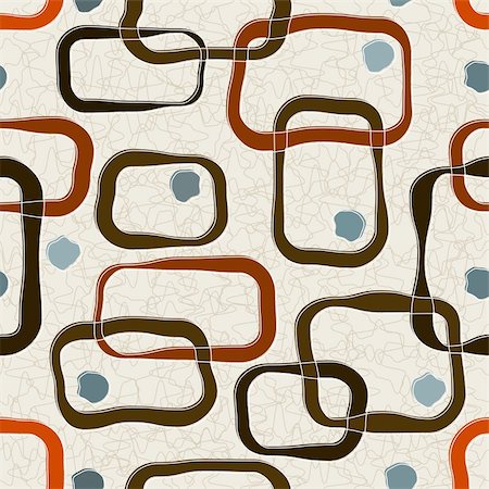 simsearch:400-03932916,k - Seamless Retro-stylized Squares. Tileable, seamless easy-edit layered vector file. Foto de stock - Royalty-Free Super Valor e Assinatura, Número: 400-04460127