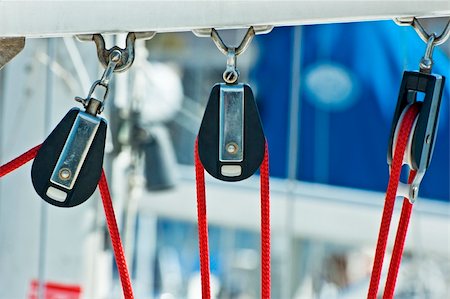 sailing block pulley - A detail of a sailing boat - pulley Stock Photo - Budget Royalty-Free & Subscription, Code: 400-04460265
