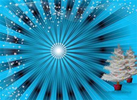 simsearch:400-04460641,k - illustration of a christmas background on a radiating blue background Foto de stock - Super Valor sin royalties y Suscripción, Código: 400-04460641