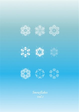 simsearch:400-04195359,k - Snowflakes Icon Set Foto de stock - Super Valor sin royalties y Suscripción, Código: 400-04460726