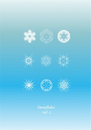 simsearch:400-04195359,k - Snowflakes Icon Set Foto de stock - Super Valor sin royalties y Suscripción, Código: 400-04460727