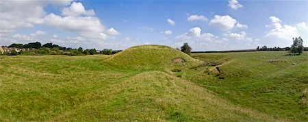 earthwork - motte and bailey castle yelden bedfordshire home counties england uk europe Stock Photo - Budget Royalty-Free & Subscription, Code: 400-04460768