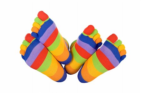 simsearch:400-04658889,k - Man and woman feets in funny socks touching (isolated) - concept for compatible soulmates, togetherness and fun Foto de stock - Royalty-Free Super Valor e Assinatura, Número: 400-04460993