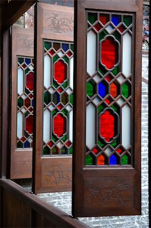 The column of windows of a historic Chinese house Stock Photo - Budget Royalty-Free & Subscription, Code: 400-04461439