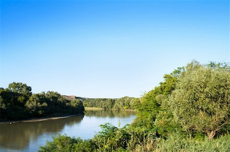 simsearch:400-05731808,k - Morning on Kuban river. Northern Caucasia. Stock Photo - Budget Royalty-Free & Subscription, Code: 400-04461571