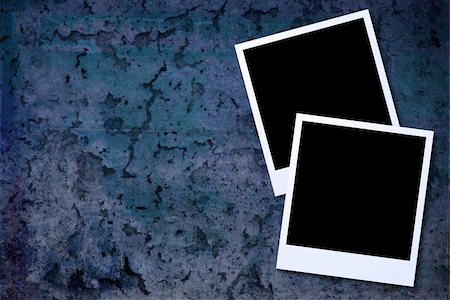 free page borders designs - Cracked background in a gothic style with cold blues placed on top two photos with room to add your own images Stock Photo - Budget Royalty-Free & Subscription, Code: 400-04462223