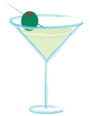 simsearch:400-04947548,k - Martini with olive Stock Photo - Budget Royalty-Free & Subscription, Code: 400-04462235