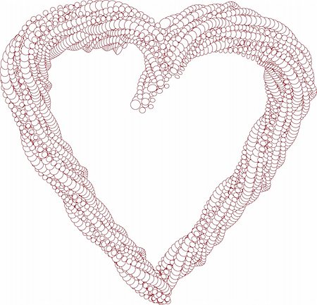 string of pearls for wedding - heart shape made of pearls Stock Photo - Budget Royalty-Free & Subscription, Code: 400-04462801
