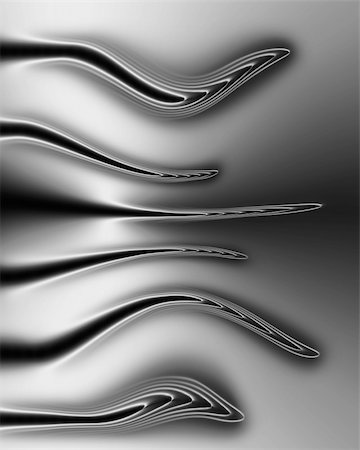 Abstract design with six curved lines, on a left hand bias, set against a silver and dark grey background. Stock Photo - Budget Royalty-Free & Subscription, Code: 400-04462811