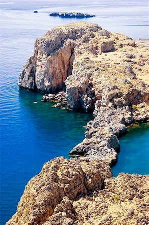 the coast in the near of Lindos Stock Photo - Budget Royalty-Free & Subscription, Code: 400-04463912