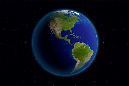 enderbirer (artist) - Beautiful Planet Earth. Viewing America without cloud cover. Photographie de stock - Aubaine LD & Abonnement, Code: 400-04474080