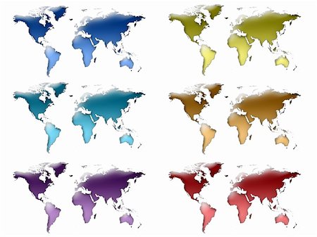 simsearch:400-04633842,k - Detailed world map with various effects Stock Photo - Budget Royalty-Free & Subscription, Code: 400-04474137