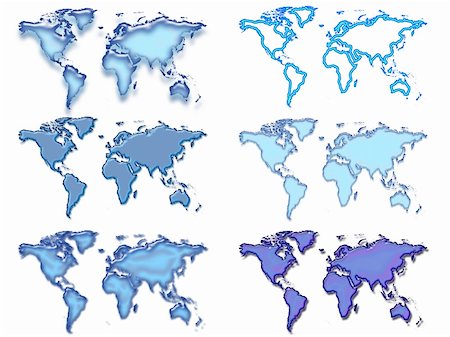 simsearch:400-04002516,k - Detailed world map with various effects Stock Photo - Budget Royalty-Free & Subscription, Code: 400-04474138