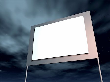 A computer created blank signpost. Stock Photo - Budget Royalty-Free & Subscription, Code: 400-04474176