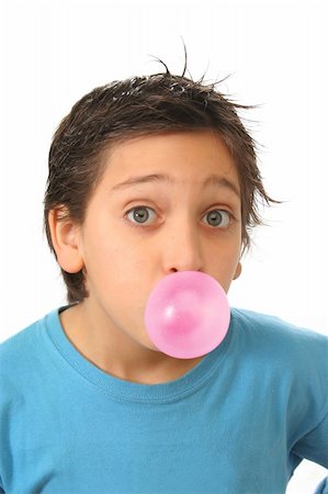 funny pictures people chewing gum - Bubble gum boy portrait with fun expressions. Look at my galery for more pictures of this model Stock Photo - Budget Royalty-Free & Subscription, Code: 400-04474388