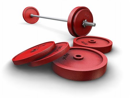 simsearch:400-07915037,k - 3D render of weightlifting weights Photographie de stock - Aubaine LD & Abonnement, Code: 400-04474952