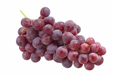 simsearch:862-03352276,k - Grape cluster isolated on white background Photographie de stock - Aubaine LD & Abonnement, Code: 400-04475421