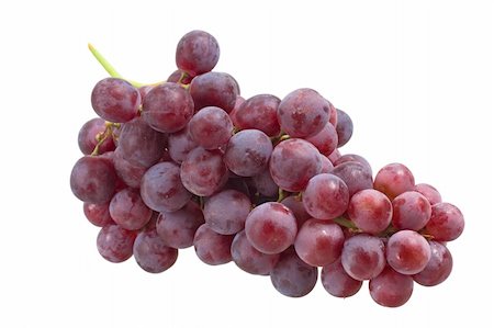 simsearch:400-03937535,k - Grape cluster isolated on white background Stock Photo - Budget Royalty-Free & Subscription, Code: 400-04475421