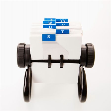 rolodex - Rolodex with blue letter tabs. Foto de stock - Royalty-Free Super Valor e Assinatura, Número: 400-04475744